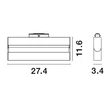 NovaLuce PROFILE fényforrás BUXTON, LOOP, SIGN, CURVE mágneses sínekhez fém, fekete, LED-TRIAC, 48V, 3000K, 15W, 835lm - 9136154