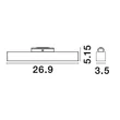 NovaLuce PROFILE fényforrás BUXTON, LOOP, SIGN, CURVE mágneses sínekhez fém, műanyag, fekete, fehér, LED-TRIAC, 48V, 3000K, 15W, 580lm - 9136156