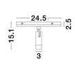 NovaLuce PROFILE fényforrás BUXTON, LOOP, SIGN, CURVE mágneses sínekhez fém, fekete, LED-TRIAC, 48V, 3000K, 10W, 270lm - 9136160