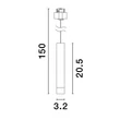 NovaLuce PROFILE fényforrás BUXTON, LOOP, SIGN, CURVE mágneses sínekhez fém, arany, LED-TRIAC, 48V, 3000K, 10W, 550lm - 9136163