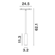 NovaLuce PROFILE fényforrás BUXTON, LOOP, SIGN, CURVE mágneses sínekhez fém, fekete, LED-TRIAC, 48V, 3000K, 10W, 700lm - 9136166