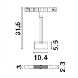 NovaLuce FLEXIBLE fényforrás BREDA, CURVE, SONIK, REACT mágneses sínekhez fém, fekete, LED, 48V, 3000K, 6W, 275lm - 9136198