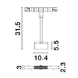 NovaLuce FLEXIBLE fényforrás BREDA, CURVE, SONIK, REACT mágneses sínekhez fém, fekete, LED, 48V, 3000K, 6W, 175lm - 9136199