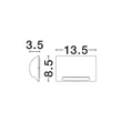 NovaLuce SUB kültéri fali lámpa fém, barna, LED, 5W, 225lm, 3000K, IP65 - NL-9136418