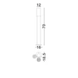 NovaLuce PEC kültéri állólámpa fém, fekete, LED, 8W, 223lm, 3000K, IP65 - NL-9136420