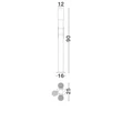 NovaLuce PEC kültéri állólámpa fém, fekete, LED, 13W, 520lm, 3000K, IP65 - NL-9136421