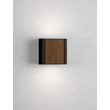 NovaLuce KIOO kültéri fali lámpa fém, fa, üveg, fekete, LED, 10W, 775lm, 3000K, IP65 - NL-9136427