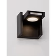 NovaLuce KIOO kültéri fali lámpa fém, fa, üveg, fekete, LED, 10W, 775lm, 3000K, IP65 - NL-9136427