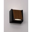 NovaLuce KIOO kültéri fali lámpa fém, fa, üveg, fekete, LED, 10W, 775lm, 3000K, IP65 - NL-9136427
