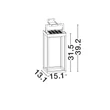 NovaLuce TEGOLO kültéri solar asztali lámpa fém, üveg, fehér, LED, 2W, 231lm, 3000K, IP65 - NL-9136432