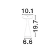 NovaLuce GRIGIO kültéri asztali lámpa fém, fekete, LED, 2W, 122lm, 2200K-2700K-3000K, IP54 - NL-9136452