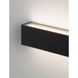 NovaLuce ALLURE kültéri fali lámpa fém, üveg, fekete, LED, 22W, 1723lm, 3000K, IP65 - NL-9136456