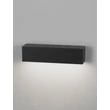 NovaLuce ALLURE kültéri fali lámpa fém, üveg, fekete, LED, 8W, 502lm, 3000K, IP65 - NL-9136458