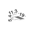 NovaLuce TEK kültéri solar fali lámpa mozgásérzékelővel fém, műanyag, fekete, fehér, LED, 1W, 105lm, 3000K, IP54 - NL-9136460