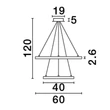 NovaLuce EMPATIA függeszték fém, fekete, LED, 3000K, 60W, 1755lm - NL-9172864