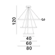 NovaLuce EMPATIA függeszték fém, fekete, LED, 3000K, 108W, 2240lm - NL-9172867