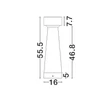 NovaLuce LUA kültéri állólámpa cement, szürke, LED, 12W, 629lm, 3000K, IP65 - NL-9186186
