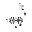 NovaLuce NEBULA függeszték fém, fekete, LED, 3000K, 25W, 1634lm - NL-9186901