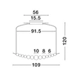 NovaLuce PERLA függeszték fém, üveg, króm, fehér, LED, 3000K, 28W, 2686lm - NL-9186914