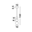 NovaLuce PERLA függeszték fém, üveg, króm, fehér, LED, 3000K, 11W, 963lm - NL-9186918