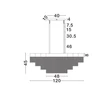 NovaLuce REVΙΑ függeszték fém, fekete, LED, 46W, 3000K, 1654 Lm - NL-9186996