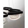 NovaLuce CLAIR függeszték fém, üveg, fekete, áttetsző, LED, 65W, 3500K, 2611 Lm - NL-9187000