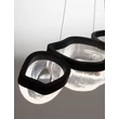 NovaLuce CLAIR függeszték fém, üveg, fekete, áttetsző, LED, 43W, 3500K, 1766 Lm - NL-9187001