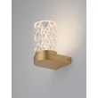 NovaLuce PHOS fali lámpa fém, akril, arany, áttetsző, LED, 6W, 3000K, 385 Lm - NL-9190205