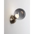 NovaLuce SILENZIO fali lámpa fém, üveg, nikkel, füstszín, LED, 6W, 3000K, 265 Lm - NL-9190210