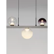 NovaLuce SILENZIO függeszték fém, üveg, nikkel, fekete, áttetsző, lila, füstszín, LED, 40W, 3000K, 2615 Lm - NL-9190211