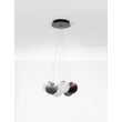 NovaLuce SILENZIO függeszték fém, üveg, nikkel, fekete, áttetsző, lila, füstszín, LED, 41W, 3000K, 2093 Lm - NL-9190212