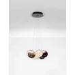 NovaLuce SILENZIO függeszték fém, üveg, nikkel, fekete, áttetsző, lila, füstszín, LED, 41W, 3000K, 2093 Lm - NL-9190212