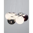 NovaLuce SILENZIO függeszték fém, üveg, nikkel, fekete, áttetsző, lila, füstszín, LED, 41W, 3000K, 2093 Lm - NL-9190212
