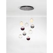 NovaLuce SILENZIO függeszték fém, üveg, nikkel, fekete, áttetsző, lila, füstszín, LED, 46W, 3000K, 2914 Lm - NL-9190213