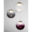 NovaLuce SILENZIO függeszték fém, üveg, nikkel, fekete, áttetsző, lila, füstszín, LED, 46W, 3000K, 2914 Lm - NL-9190213