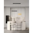 NovaLuce ALUNA függeszték fém, akril, arany, szürke, fekete, LED, 5W, 3000K, 320 Lm - NL-9190220