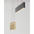 NovaLuce ALUNA függeszték fém, akril, arany, szürke, fekete, LED, 5W, 3000K, 320 Lm - NL-9190220