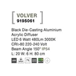 NovaLuce Volver kültéri állólámpa fém, műanyag, fekete, LED, 3000K, 6W, 480lm, IP54 - NL-9195061