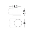 NovaLuce Nus kültéri fali lámpa fém, műanyag, fekete, LED, 3000K, 4W, 240lm, IP54 - NL-9200201