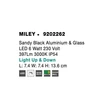 NovaLuce Miley kültéri fali lámpa fém, üveg, fekete, LED, 3000K, 6W, 397lm, IP54 - NL-9202262