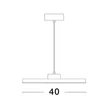 NovaLuce ANDROMEDA függeszték fém, akril, fehér, LED, 3000K, 30W - NL-9212910