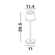 NovaLuce Seina kültéri asztali lámpa fém, műanyag, barna, LED, 2700K, 2W, 192lm, IP54 - NL-9223403