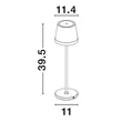 NovaLuce Seina kültéri asztali lámpa fém, műanyag, fekete, LED, 2700K, 2W, 192lm, IP54 - NL-9223406