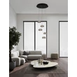 NovaLuce JAILYN függeszték fém, üveg, fekete, áttetsző, LED, 40W, 1600lm, 3000K - NL-9236103