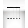 NovaLuce JAILYN függeszték fém, üveg, fekete, áttetsző, LED, 40W, 1600lm, 3000K - NL-9236104
