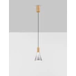 NovaLuce VOI függeszték fém, üveg, arany, füstszín, LED, 8W, 182lm, 3000K - NL-9236305