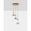 NovaLuce VOI függeszték fém, üveg, arany, füstszín, LED, 24W, 720lm, 3000K - NL-9236306