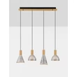 NovaLuce VOI függeszték fém, üveg, arany, füstszín, LED, 32W, 960lm, 3000K - NL-9236307
