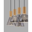 NovaLuce VOI függeszték fém, üveg, arany, füstszín, LED, 32W, 960lm, 3000K - NL-9236307
