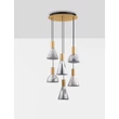 NovaLuce VOI függeszték fém, üveg, arany, füstszín, LED, 48W, 1440lm, 3000K - NL-9236308